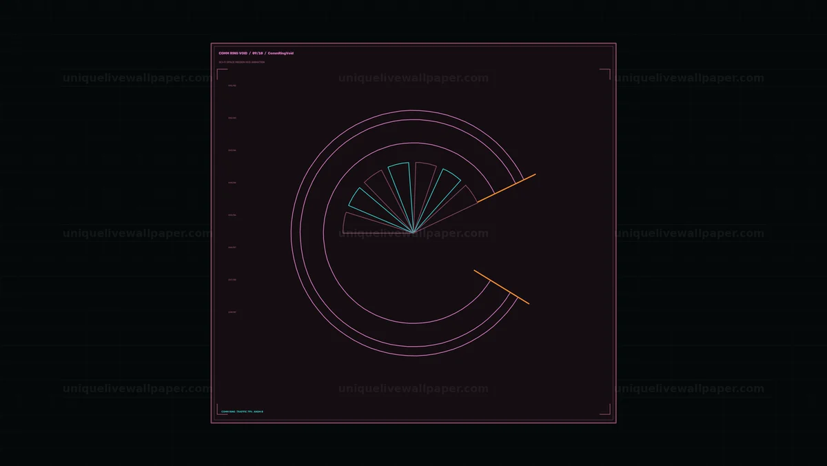 Futuristic Circular Radar HUD Seamless Loop