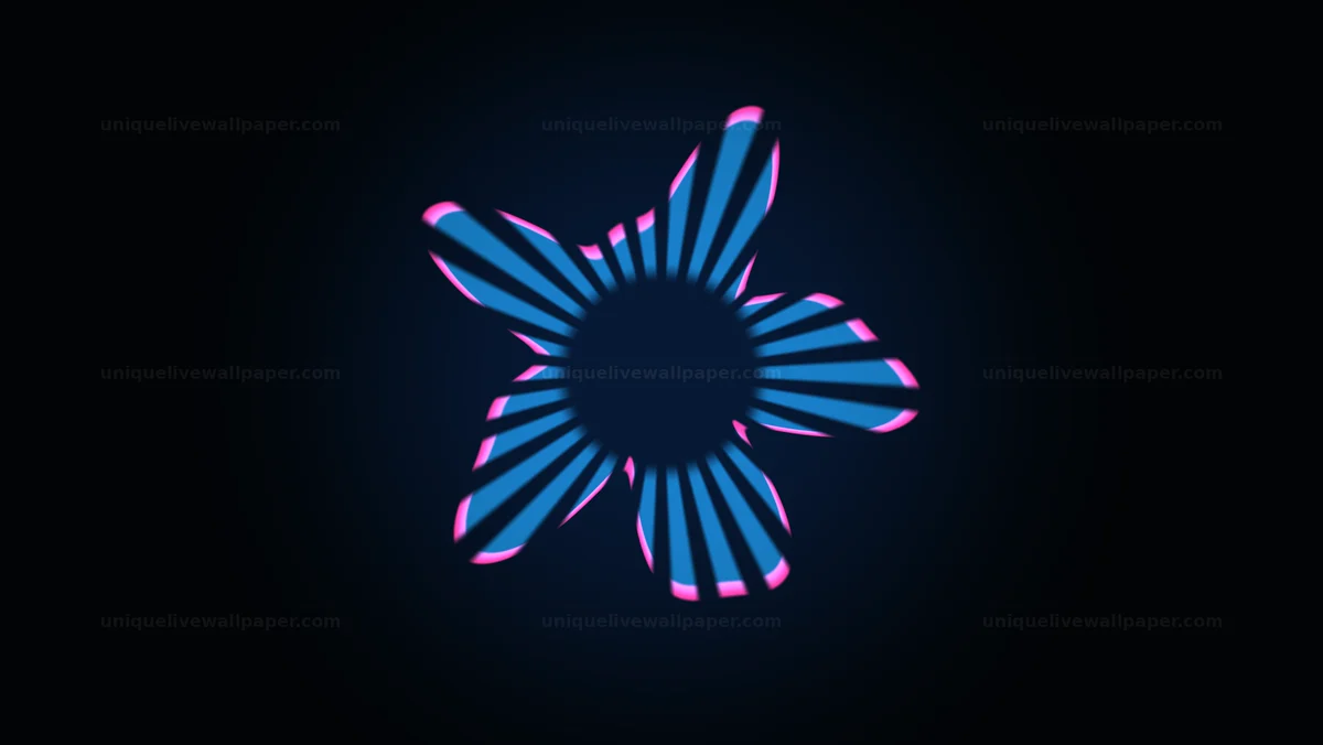 Abstract Neon Mandala Bloom Seamless Loop