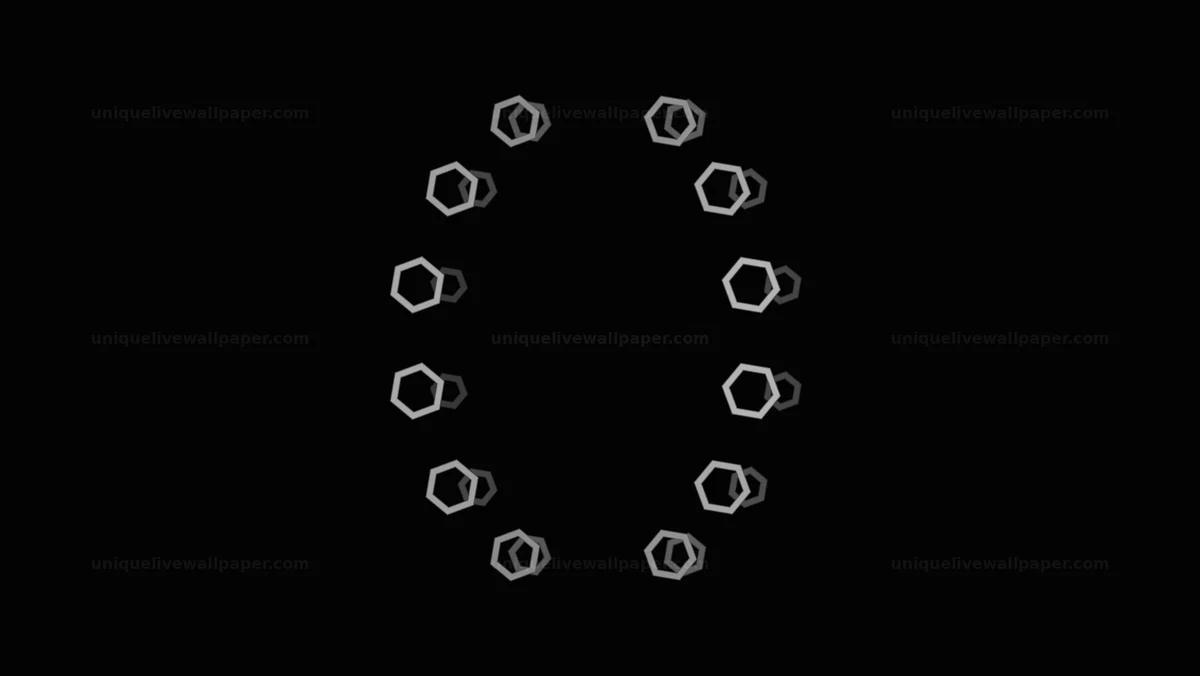 Watermarked thumbnail for Black and White Hexagon Depth Grid Seamless Loop
