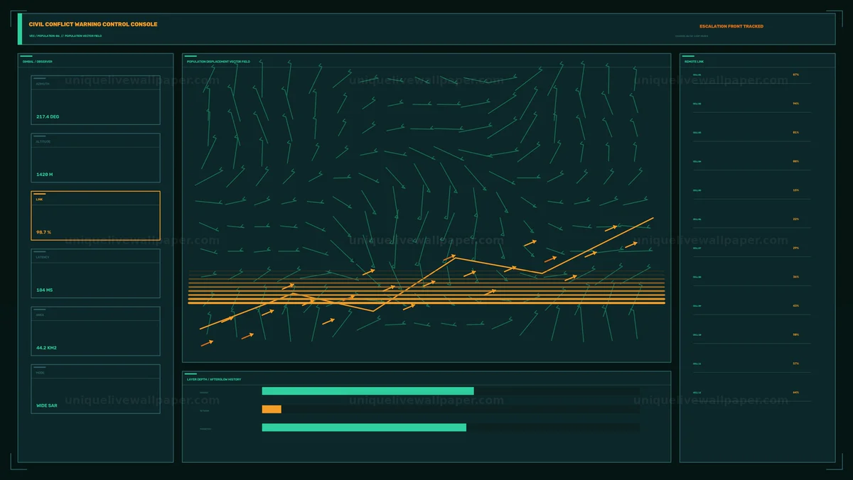 Surveillance Control Console HUD Seamless Loop