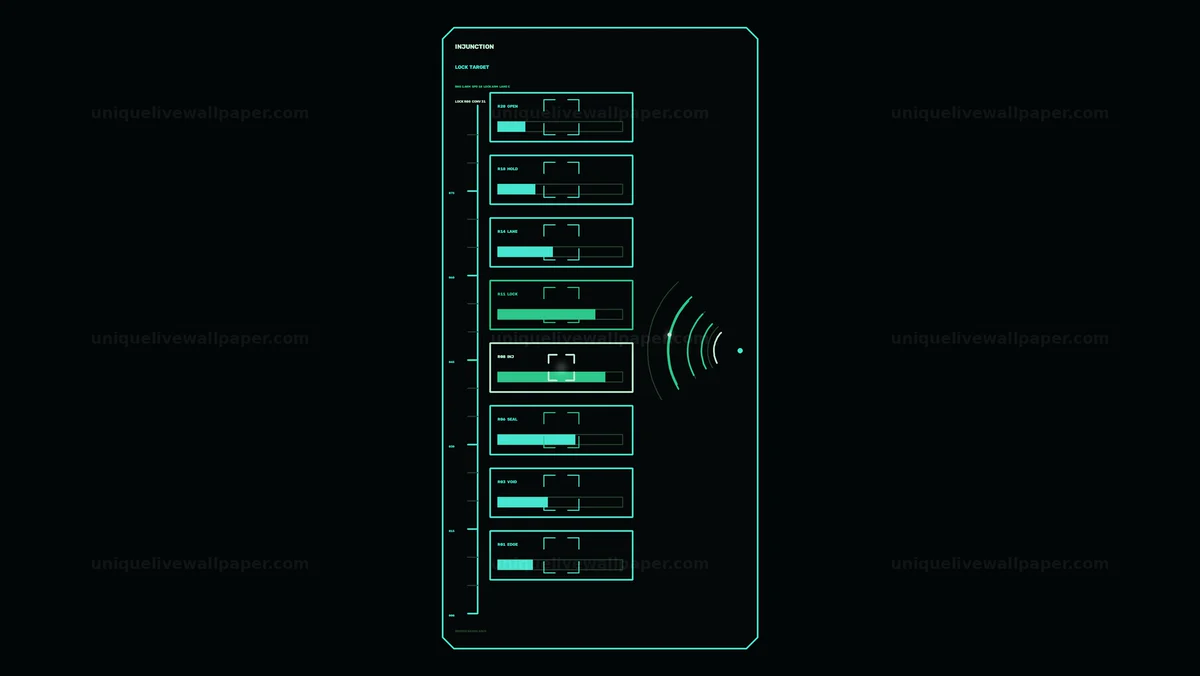 Futuristic Targeting Status HUD Seamless Loop
