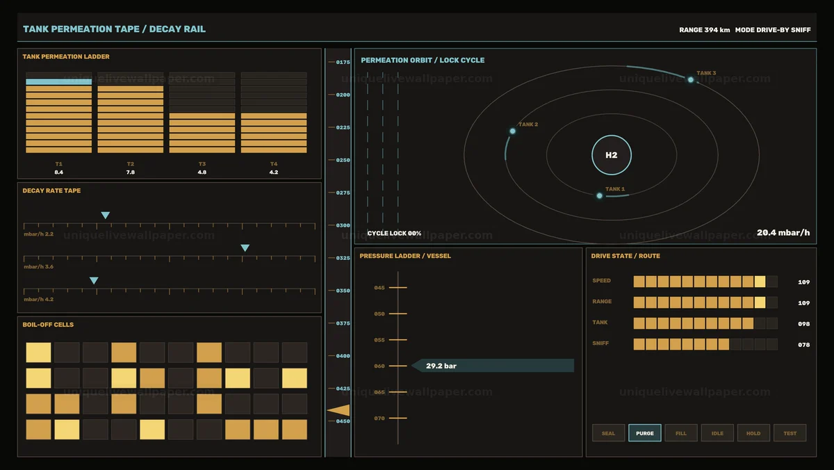 Industrial Tank Monitoring HUD Seamless Loop