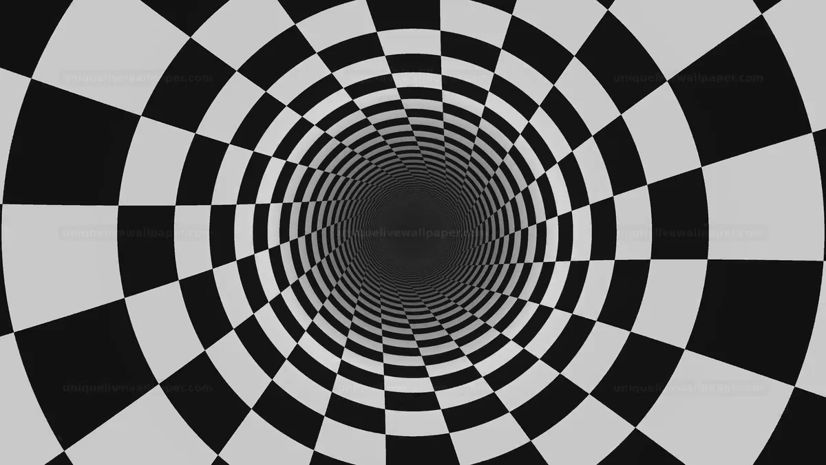 Watermarked thumbnail for Monochrome Circular Tunnel Background Seamless Loop