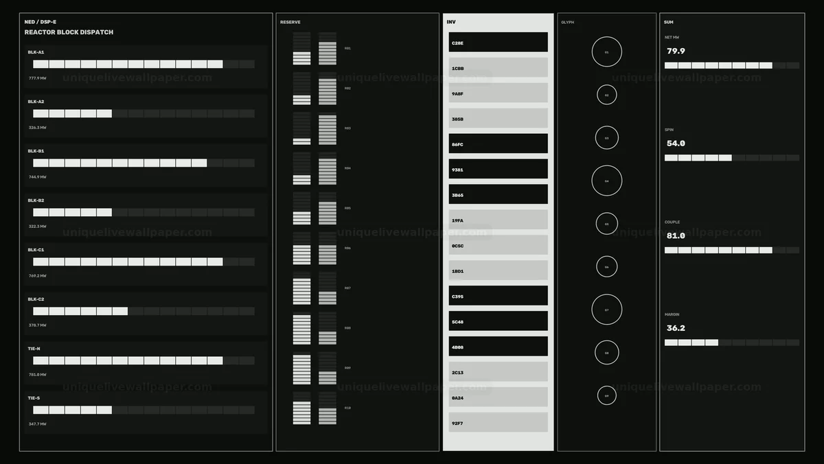 Nuclear Energy Distribution Monitoring Display