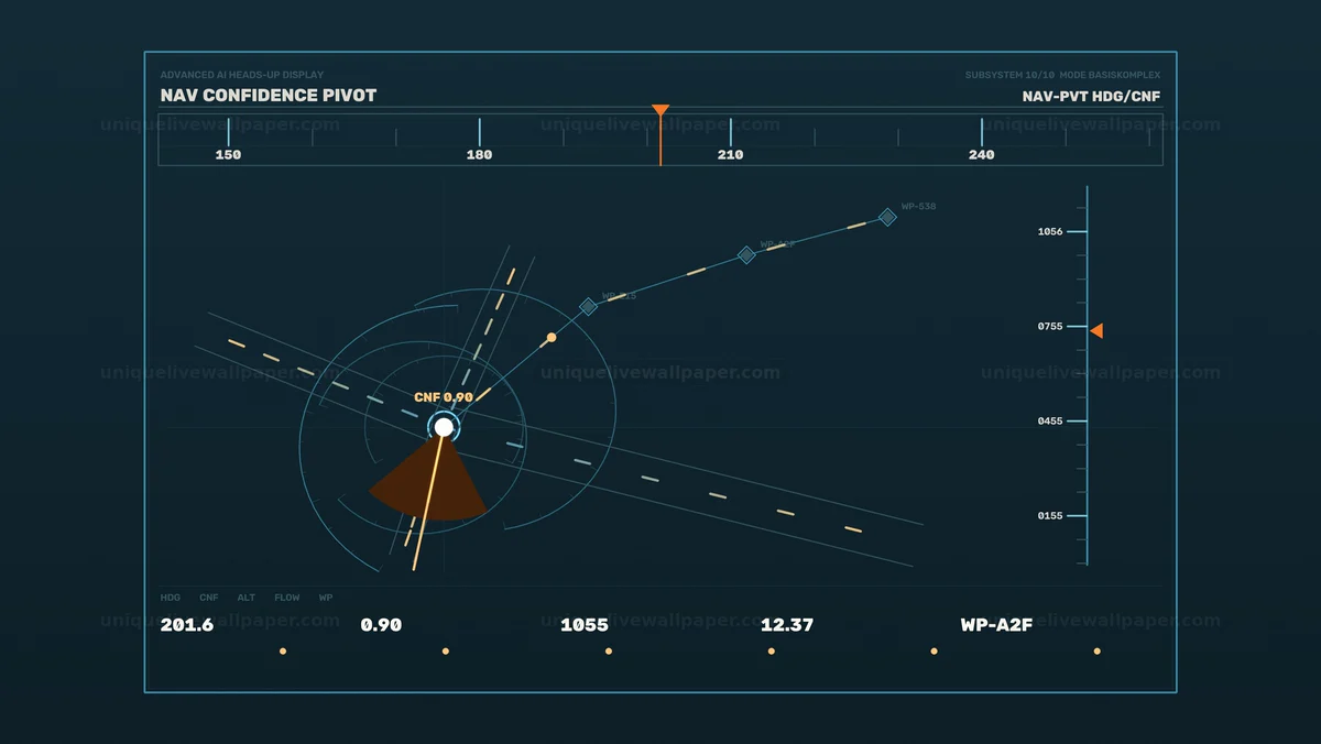 Advanced AI Navigation HUD Seamless Loop