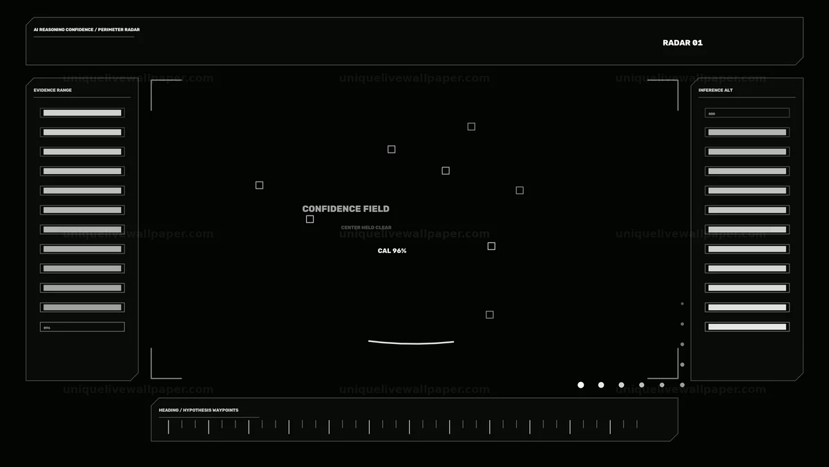 AI Reasoning Confidence Monitor HUD Seamless Loop