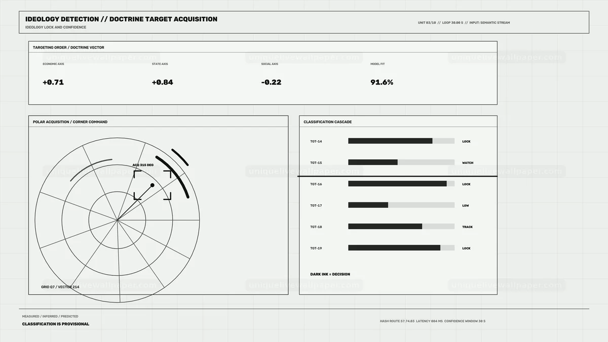 Ideology Detection Scanner Interface Seamless Loop