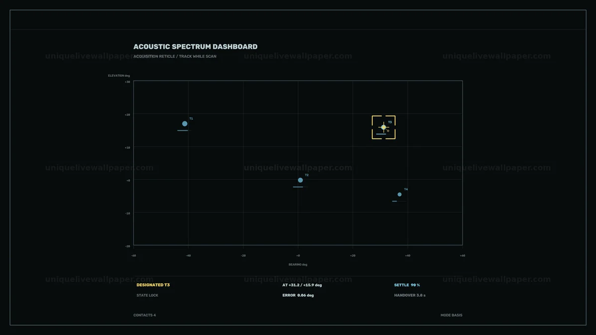 Acoustic Spectrum Tracking HUD Seamless Loop
