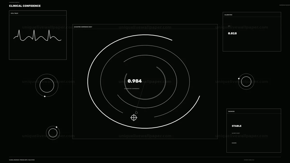 AI Inference Confidence Monitoring HUD Seamless Loop