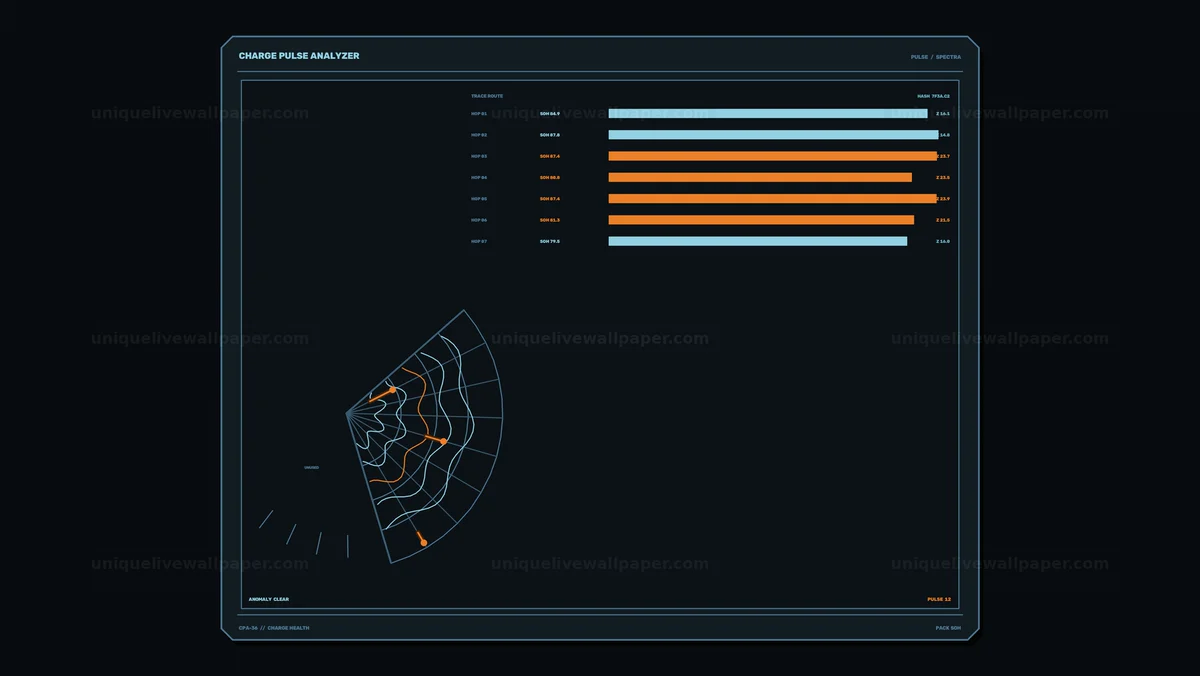 Battery Charging Health Status HUD Seamless Loop
