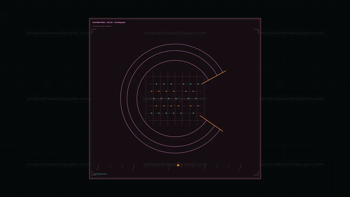 Futuristic Spaceship Navigation HUD Seamless Loop
