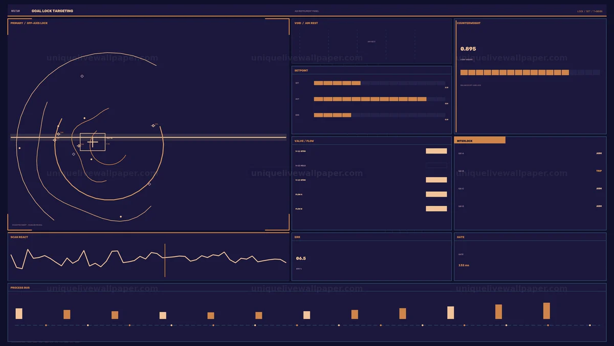 Watermarked thumbnail for Futuristic Targeting Control HUD Seamless Loop
