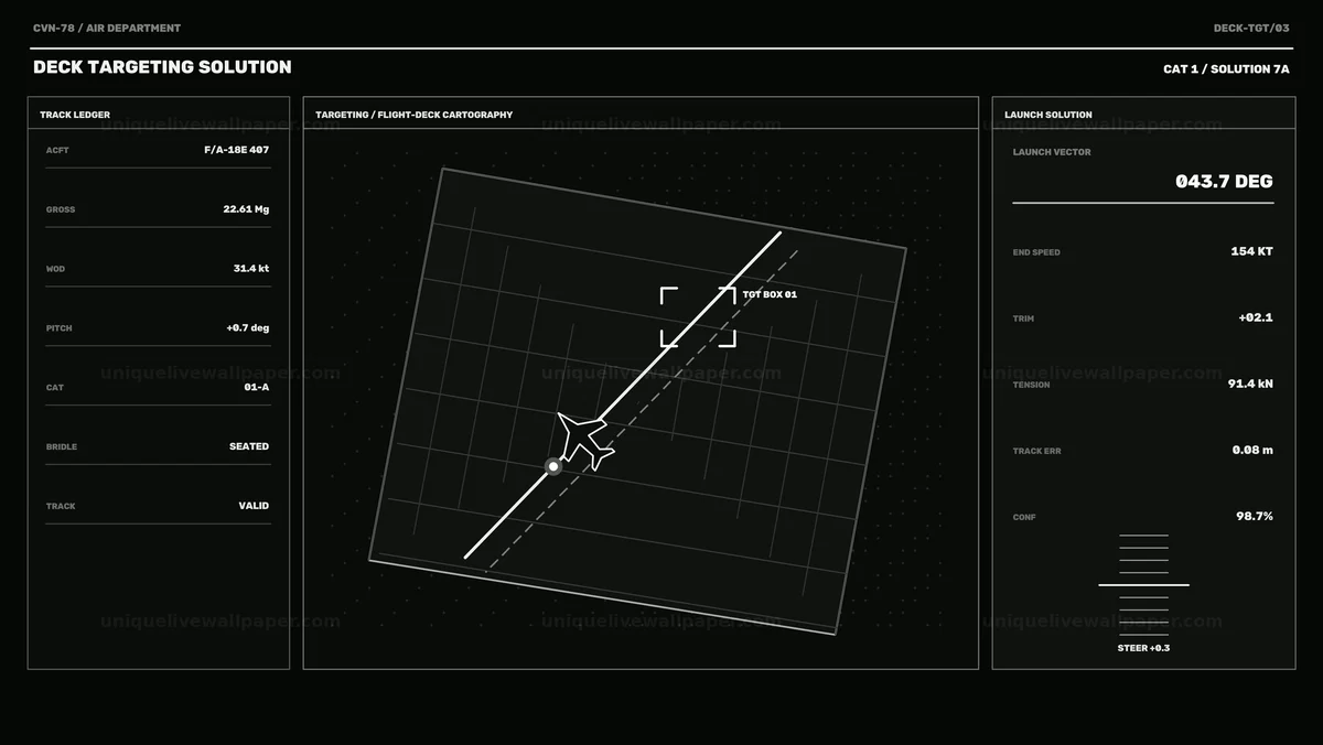 Aircraft Carrier Catapult Operations HUD Seamless Loop