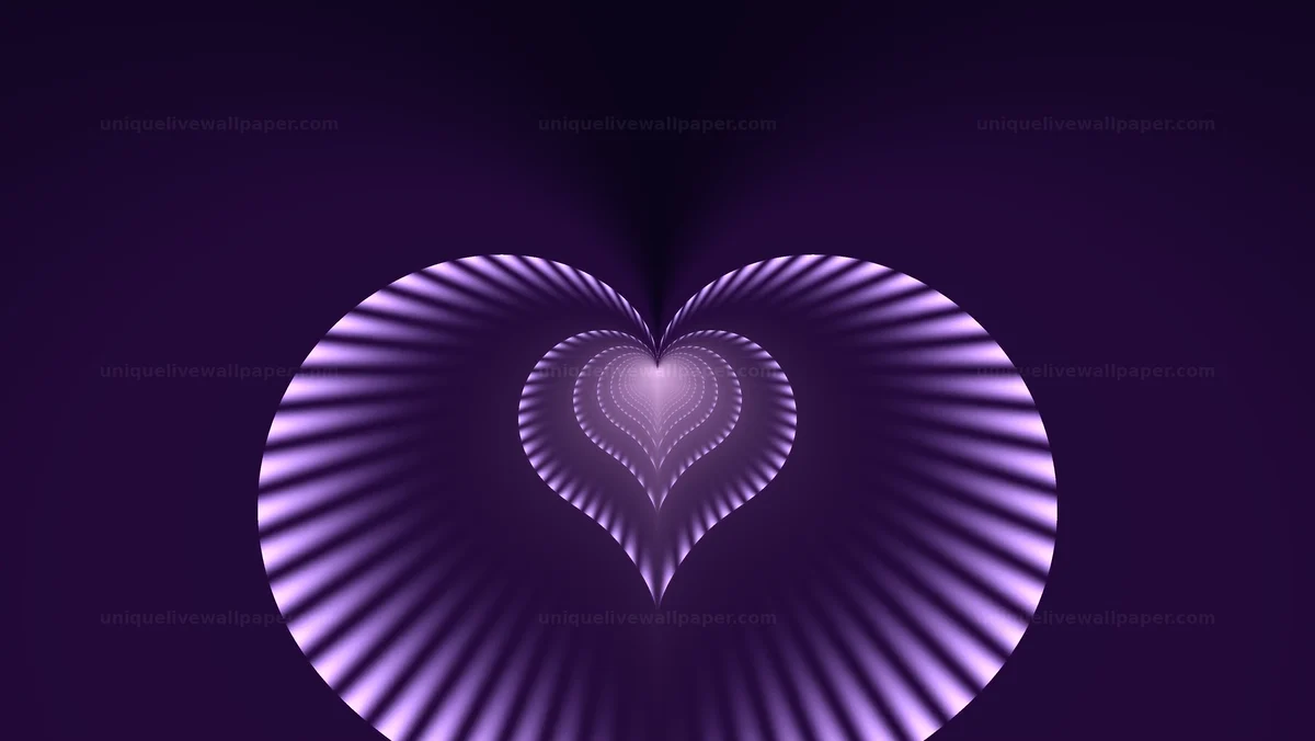 Watermarked thumbnail for Glowing Neon Heart Shape Tunnel Seamless Loop