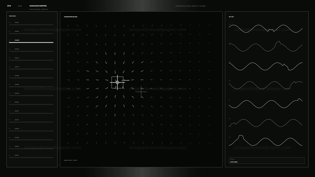 Interstellar Signal Tracking HUD Seamless Loop
