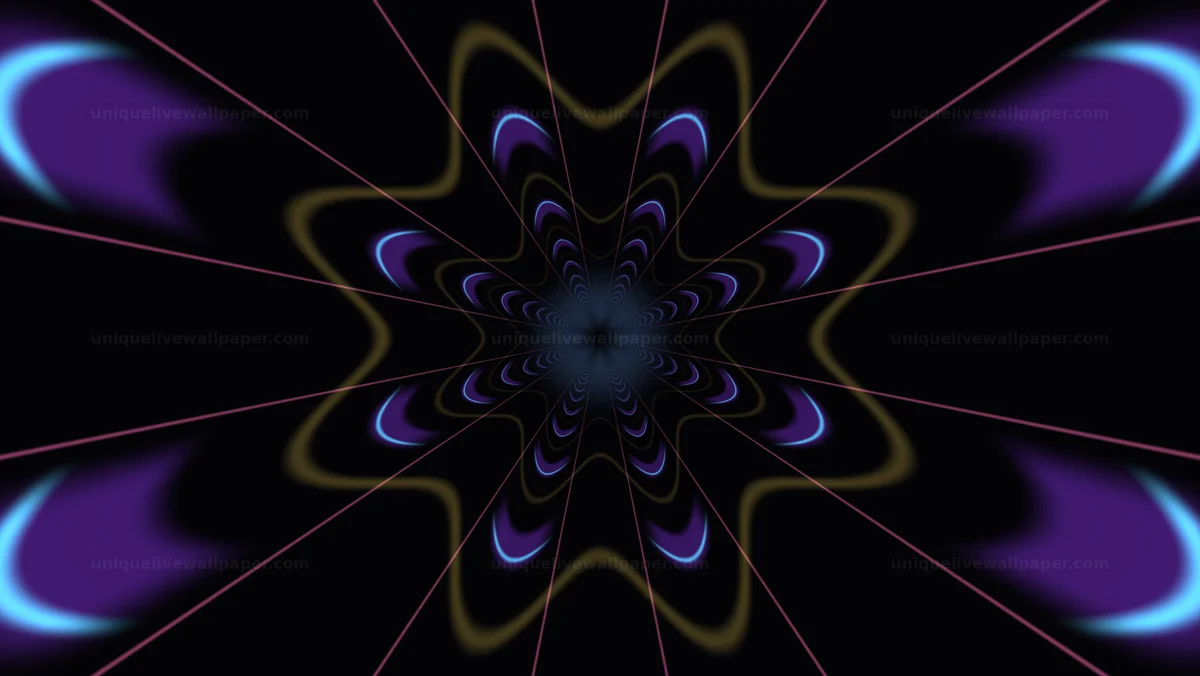 Neon Kaleidoscopic Warp Tunnel Seamless Loop