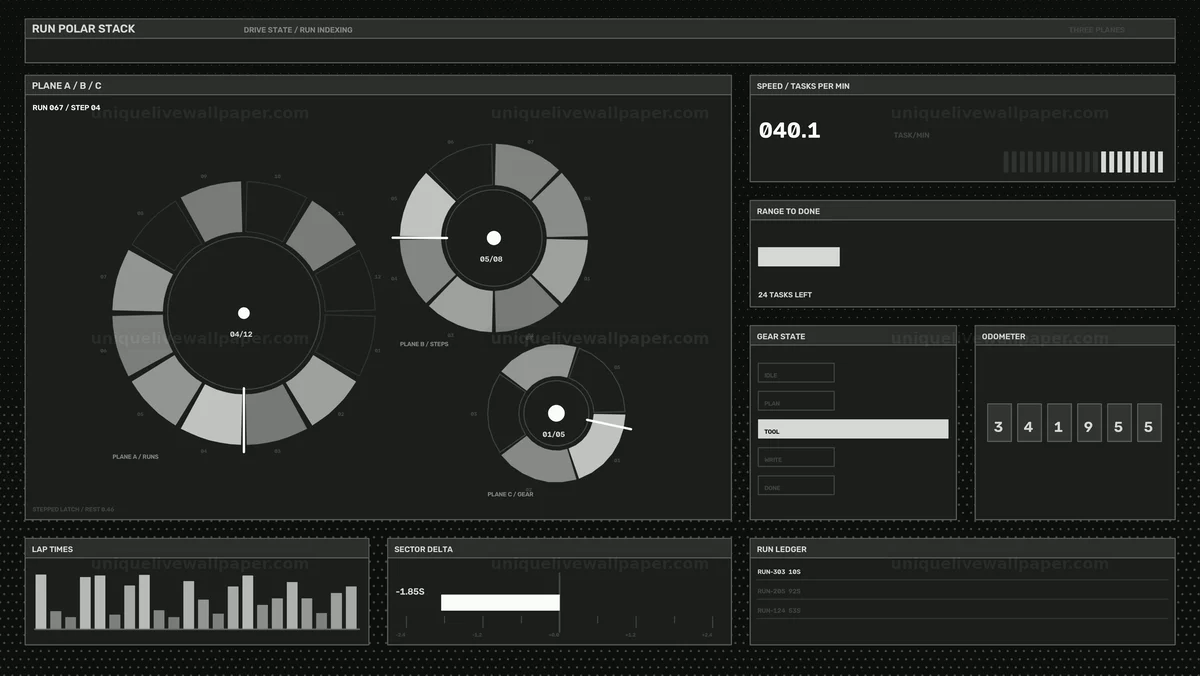 Task Activity Dashboard HUD Seamless Loop