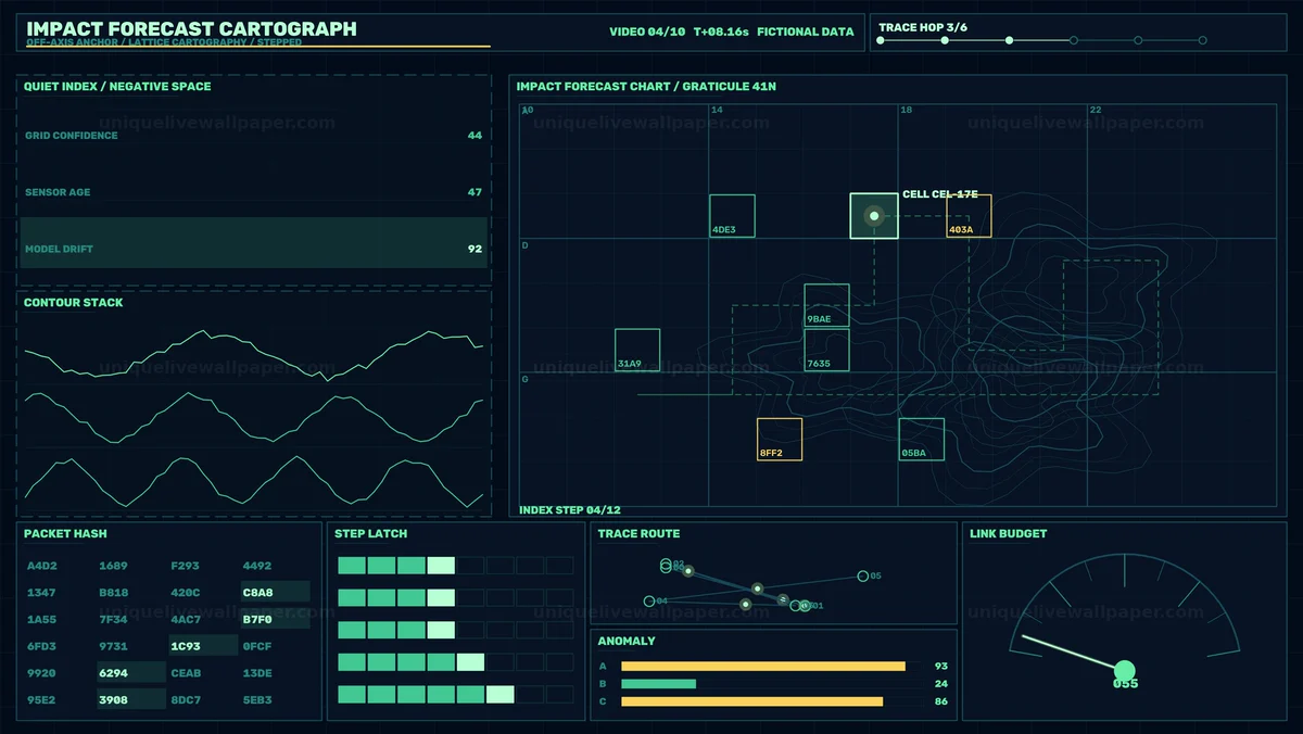 Watermarked thumbnail for Futuristic Data Analytics HUD Seamless Loop