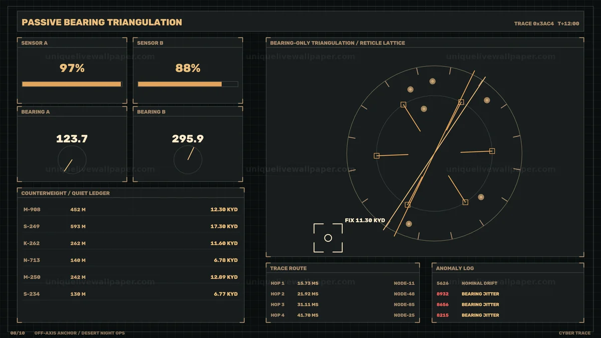 Military Bearing Triangulation HUD Seamless Loop