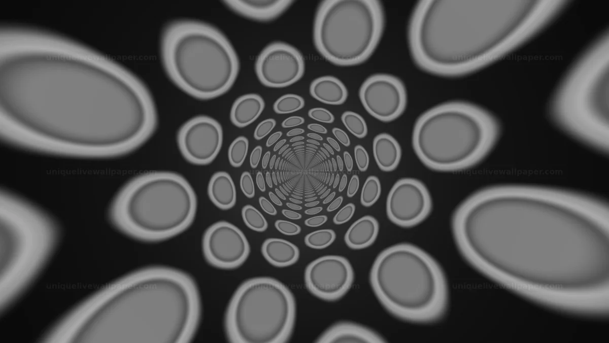 Watermarked thumbnail for Black and White Rotating Vortex Background Seamless Loop