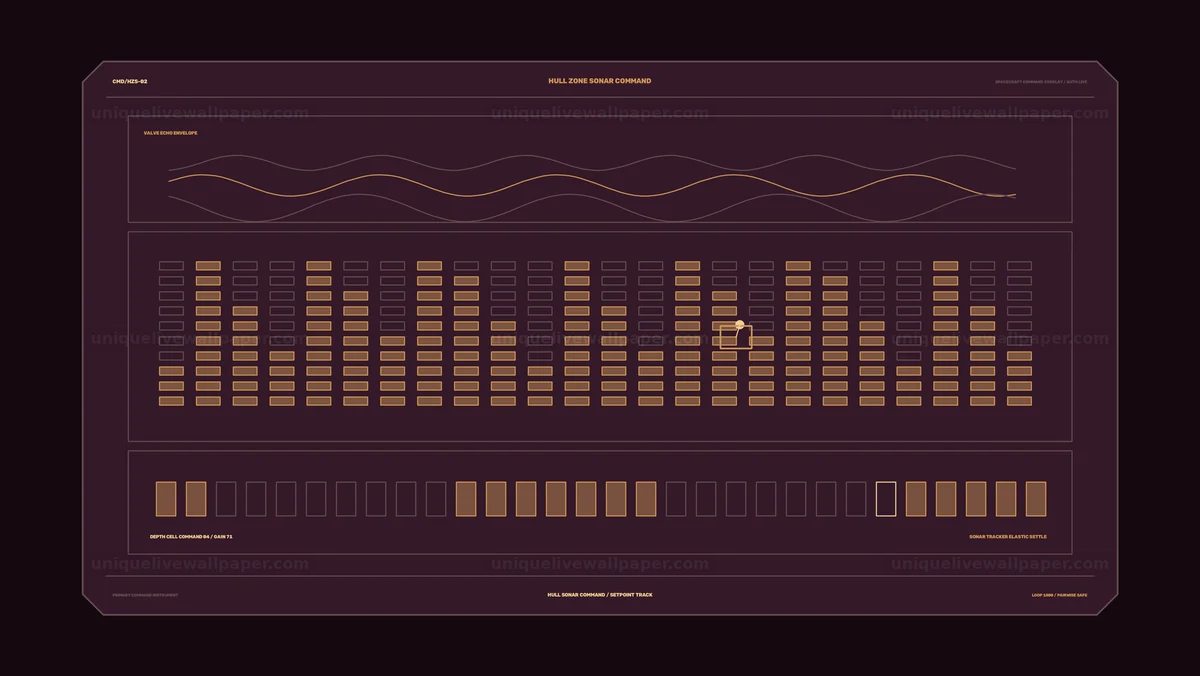 Futuristic Sonar Command HUD Seamless Loop