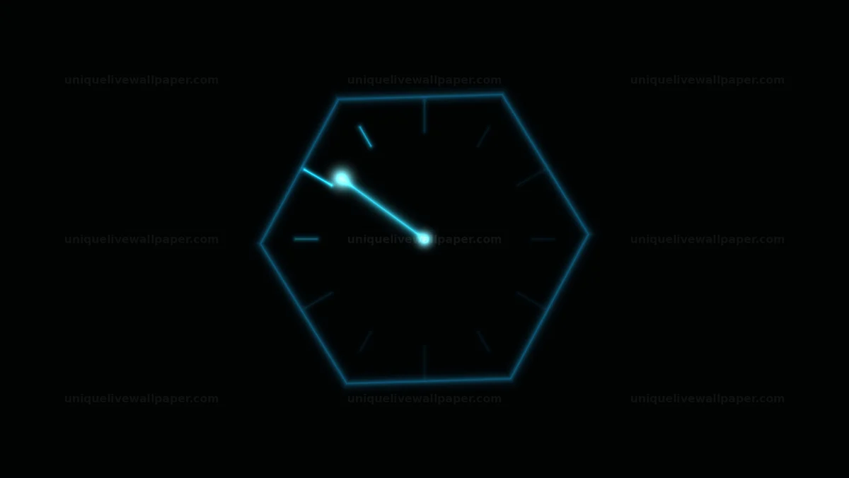 Glowing Hexagonal Loading Indicator Seamless Loop