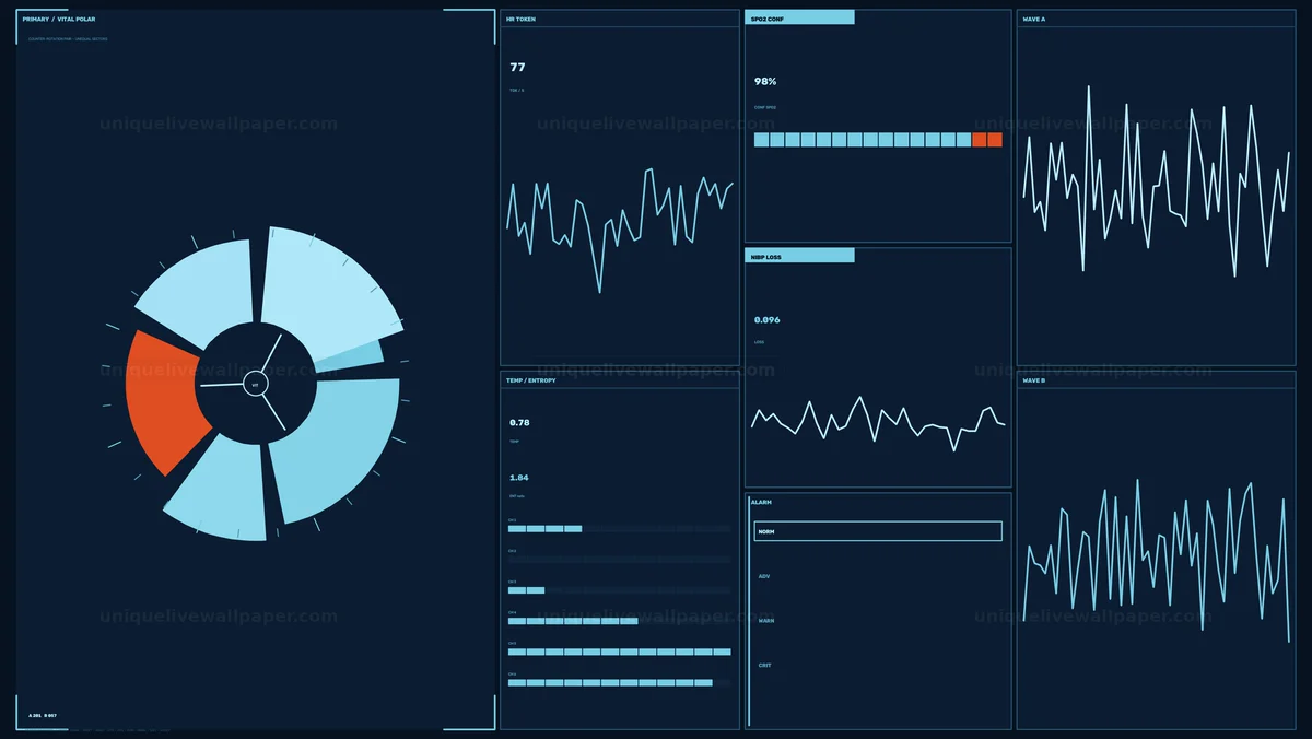 Medical Vital Signs HUD Seamless Loop