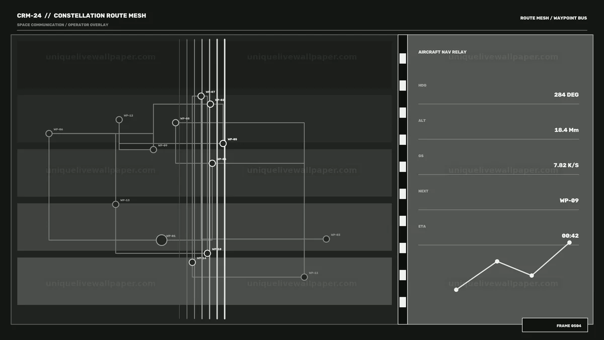 Space Communication HUD Route Mesh Seamless Loop