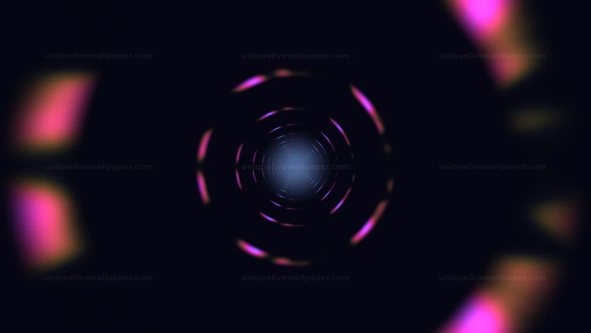 Abstract Neon Space Tunnel Background Seamless Loop