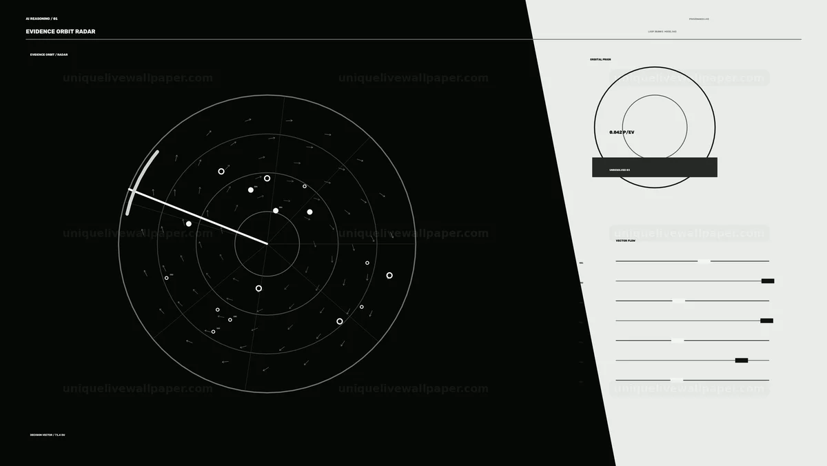 AI Reasoning Orbital Radar HUD Seamless Loop