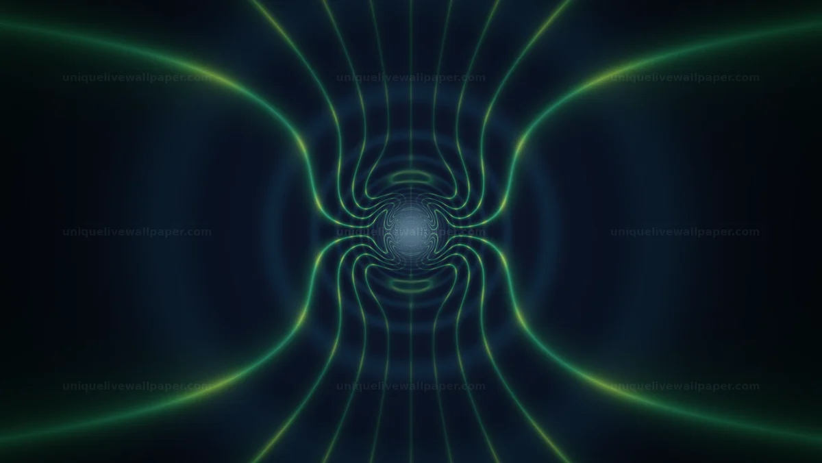 Abstract Spacetime Tunnel Background — A tunnel with glowing lines cre