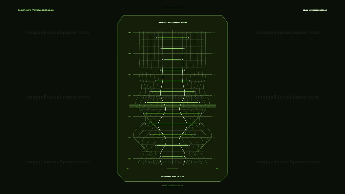 AI Cognition FUI Neural Echo Display Seamless Loop