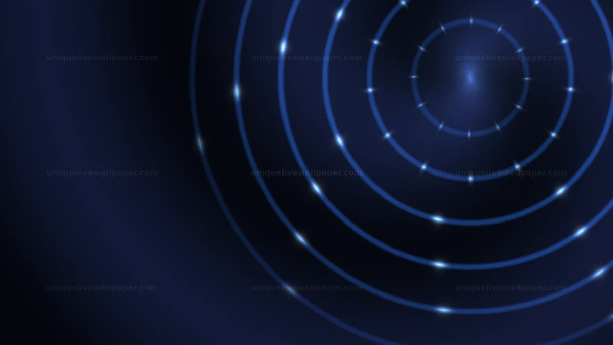 Blue Concentric Rings and Light Points Seamless Loop