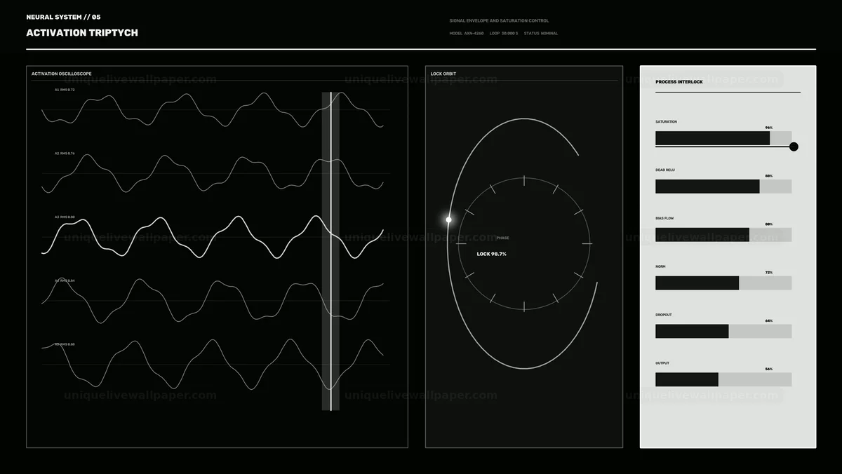 AI Neural Network Status Display Seamless Loop
