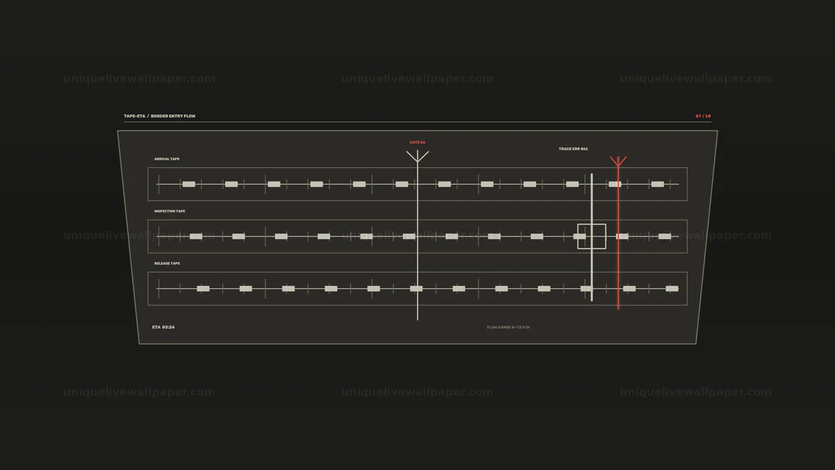 Watermarked thumbnail for Border Entry Flow Dashboard Seamless Loop