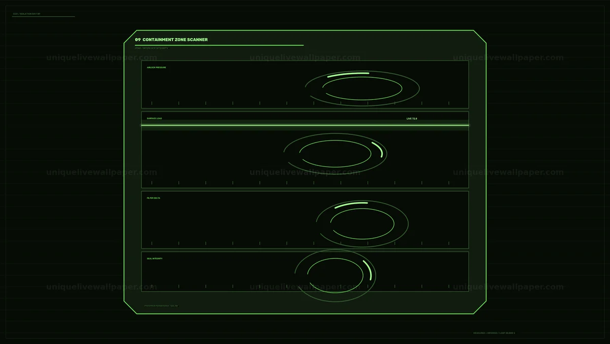 Containment Zone Scanner Diagnostic HUD Seamless Loop