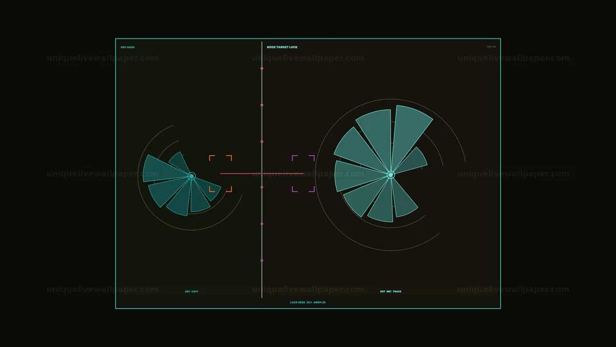 Defense Command Network Target Lock HUD Seamless Loop