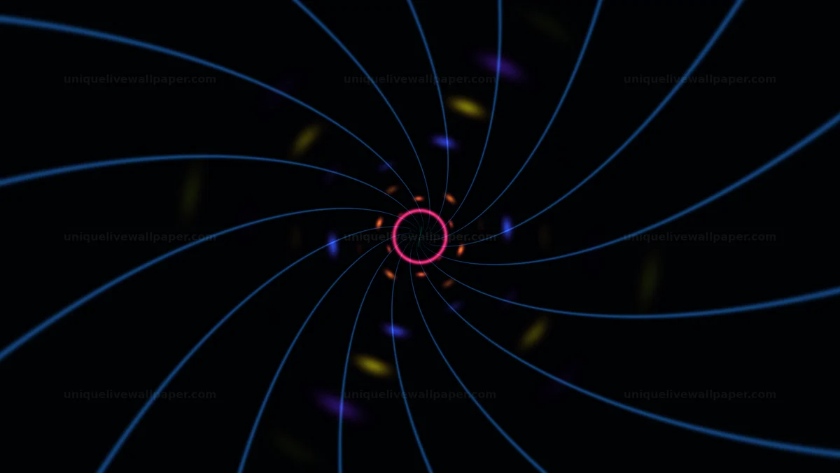 Fluorescent Mandala Tunnel Animation Seamless Loop