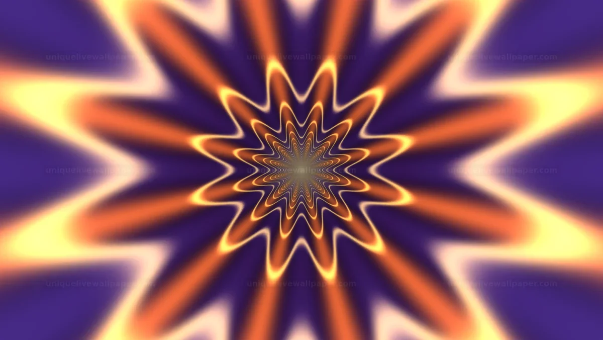 Purple Orange Radial Kaleidoscope Seamless Loop