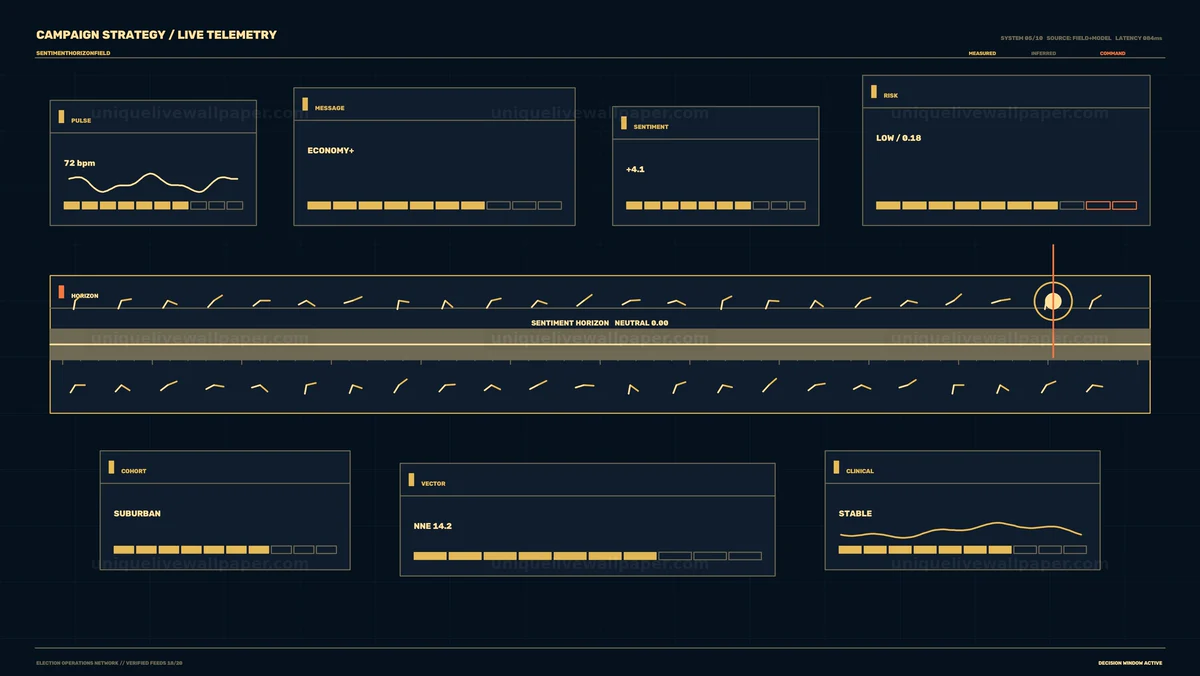 Campaign Analytics HUD Dashboard Seamless Loop