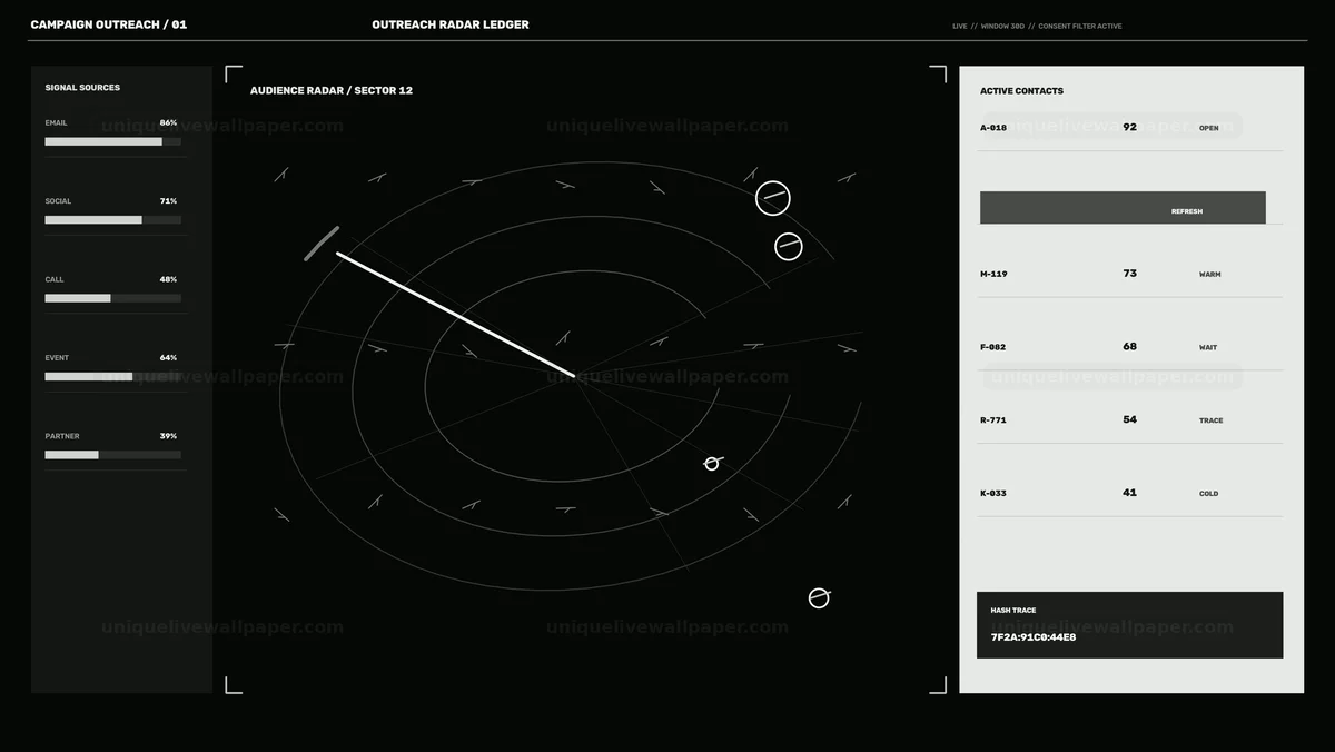 Campaign Outreach Tracking HUD Seamless Loop