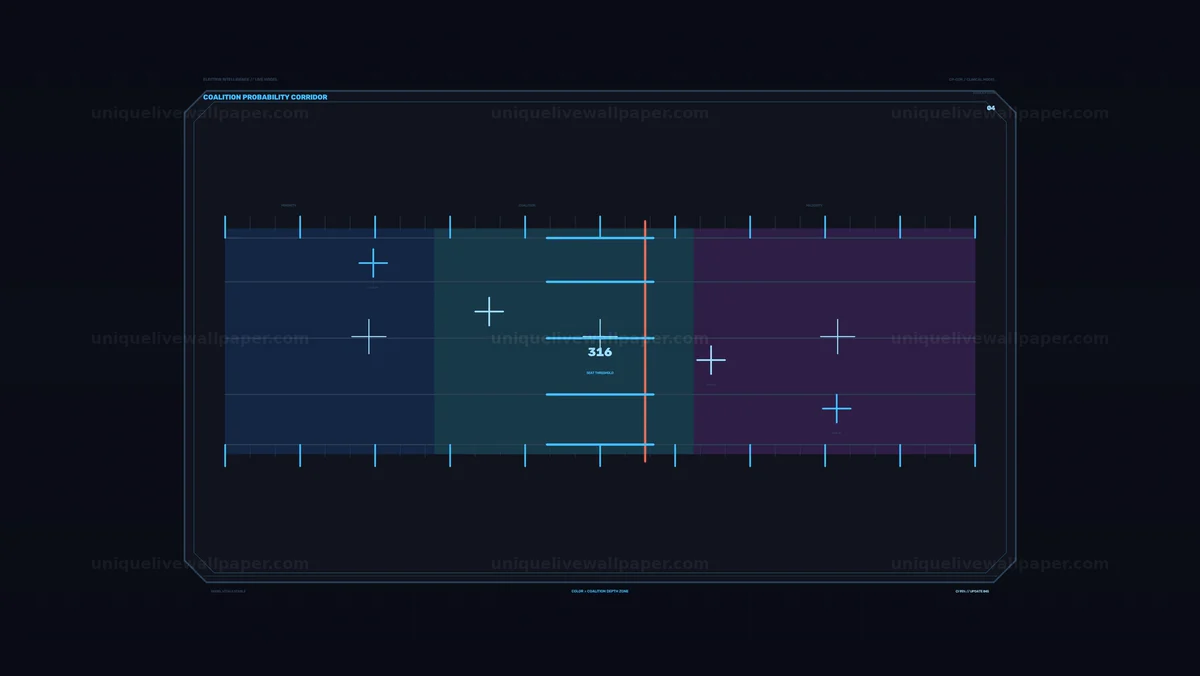 Watermarked thumbnail for Election Intelligence Probability HUD Seamless Loop