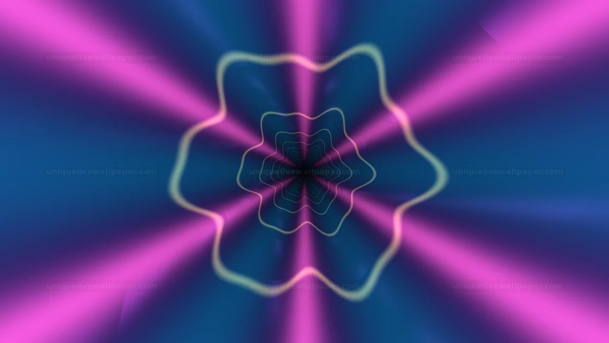 Watermarked thumbnail for Neon Radial Tunnel Pattern Seamless Loop