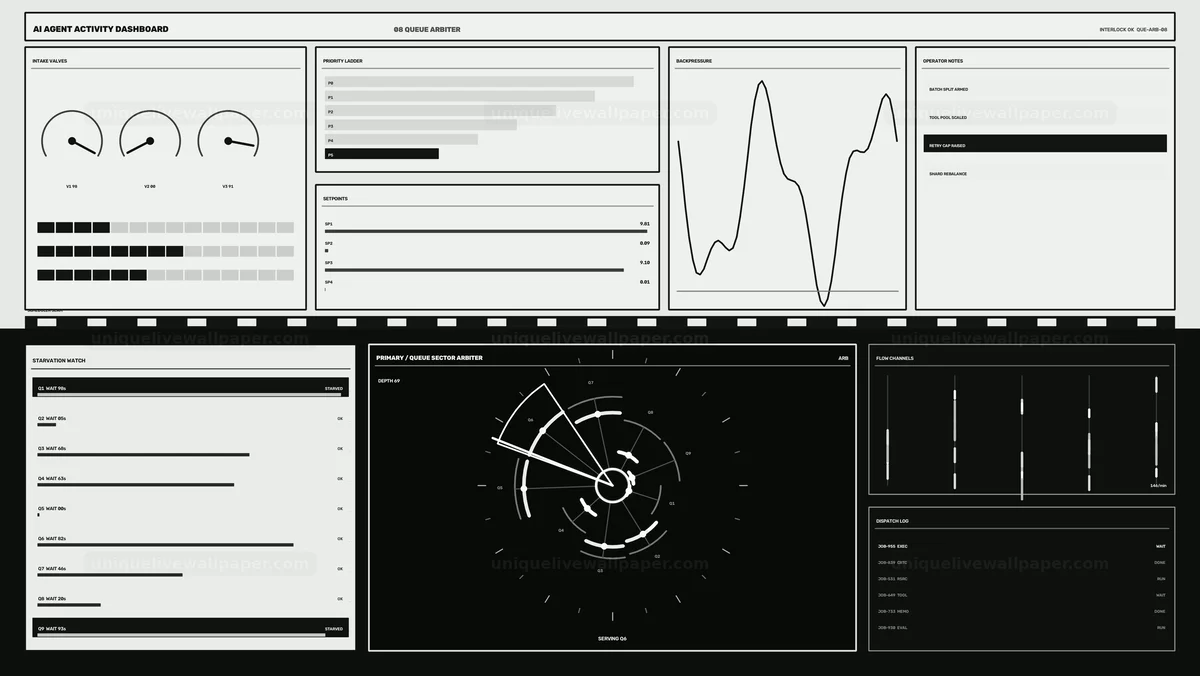 AI Agent Activity Dashboard Interface
