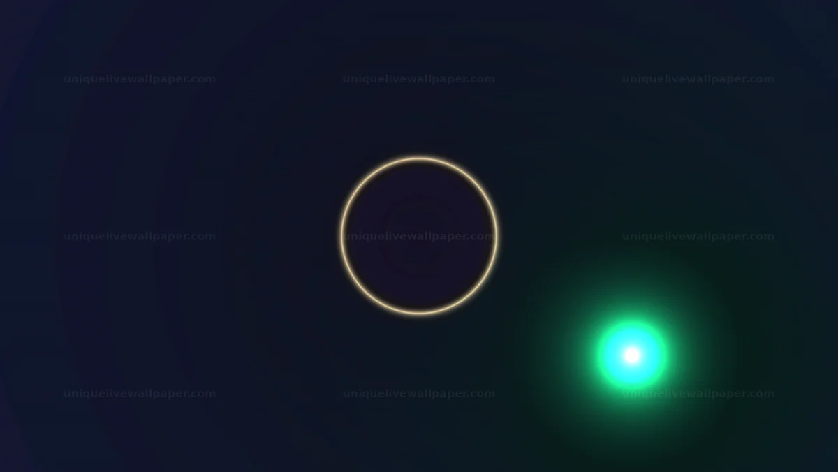 Watermarked thumbnail for Glowing Green Orb and Eclipse Ring Seamless Loop