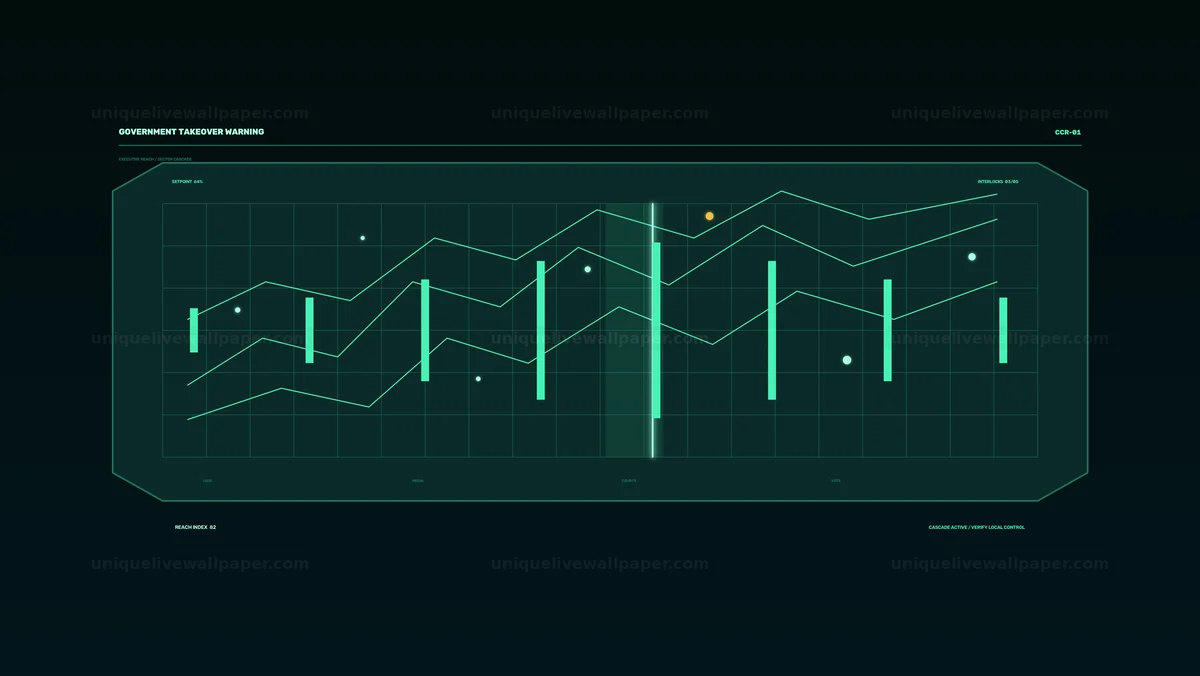 Government Takeover Warning Data HUD Seamless Loop