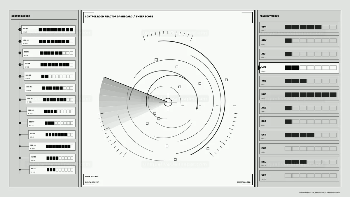 Watermarked thumbnail for Control Room Reactor Dashboard Radar Sweep Seamless Loop