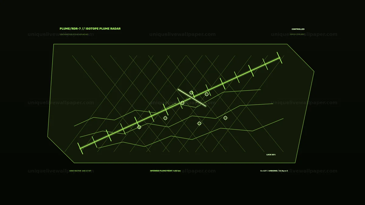 Contamination Status Dashboard HUD Seamless Loop