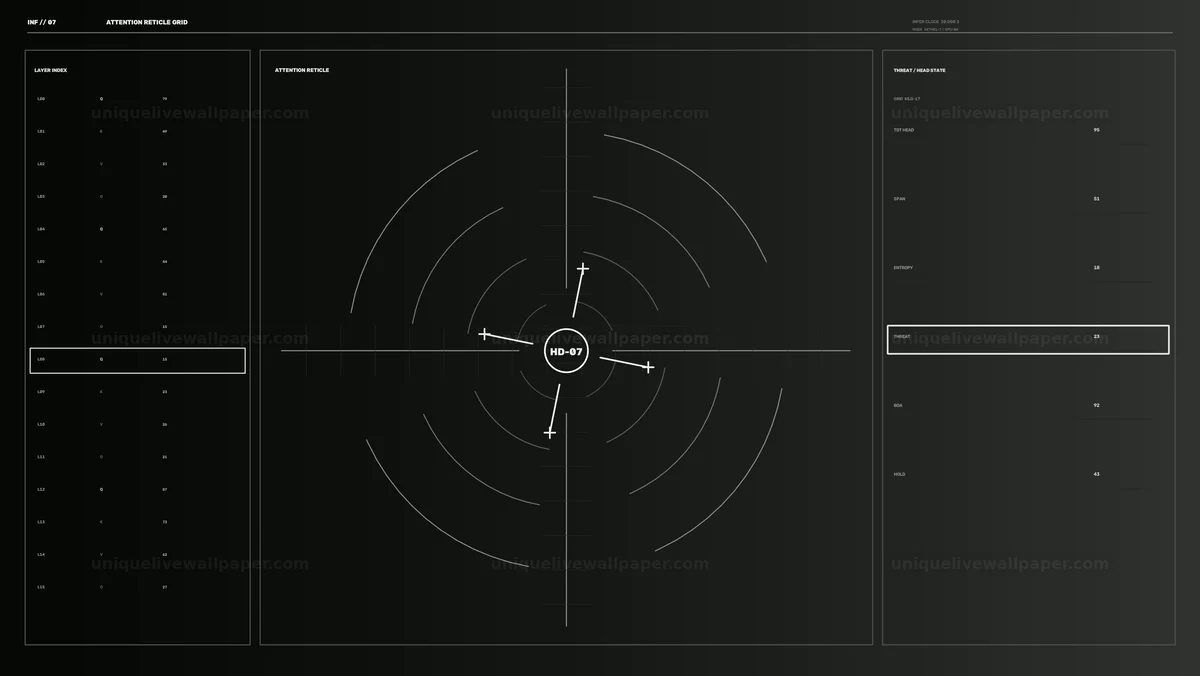 AI Inference Activity Monitor HUD Seamless Loop