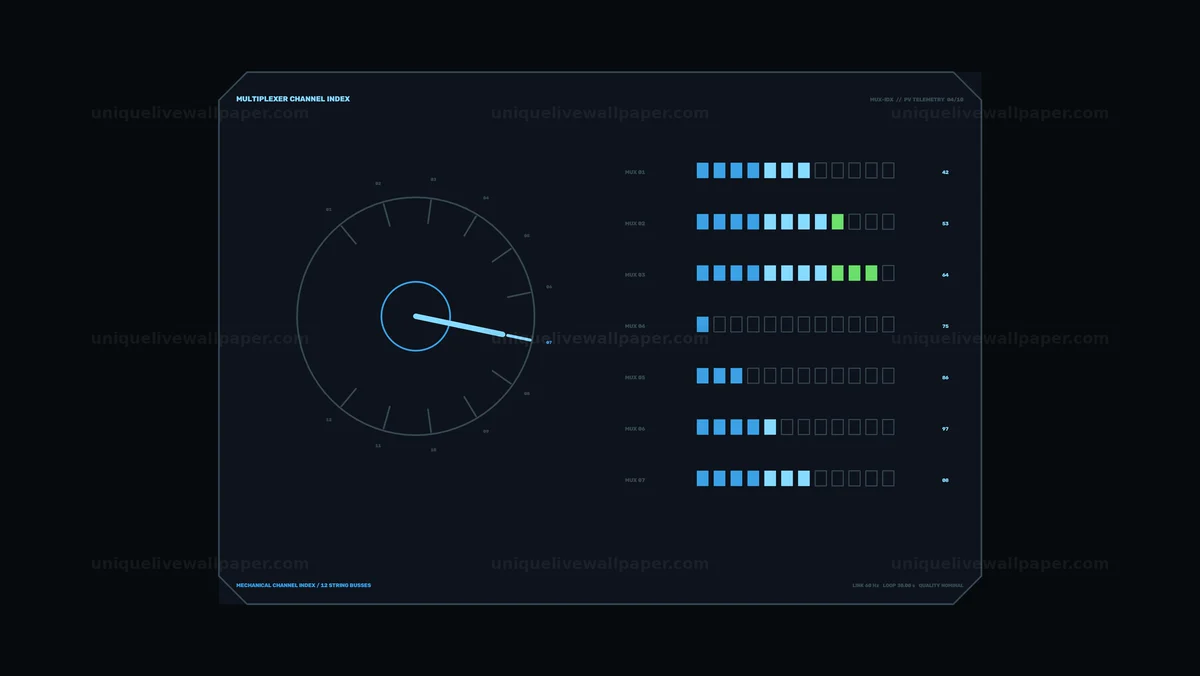 Photovoltaic Telemetry Screen HUD Seamless Loop